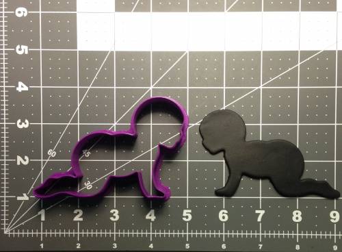 Crawling Baby 101 Cookie Cutter