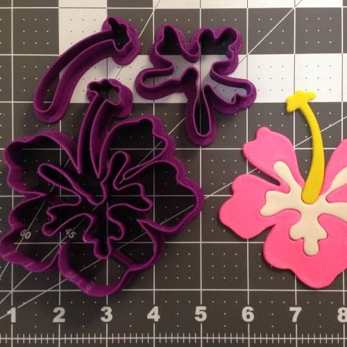 Hibiscus Flower 266-A687 Cookie Cutter Set (4 inch)