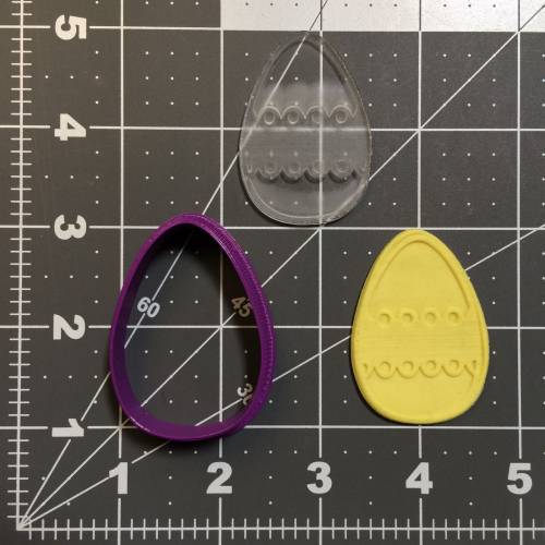 Easter Egg 102 Cookie Cutter and Stamp (embossed 1)