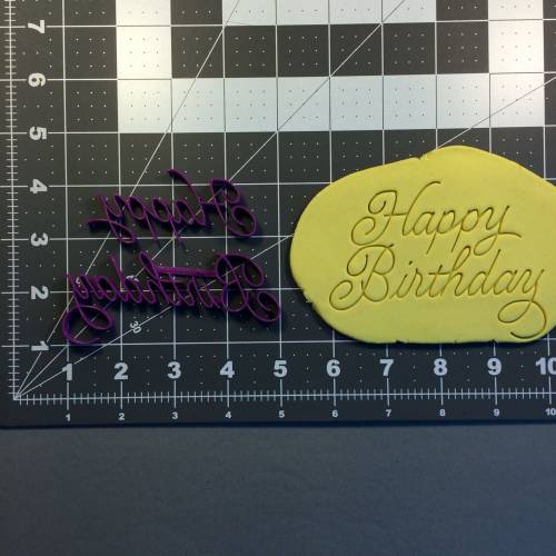 Happy Birthday Cursive 100 Stamp