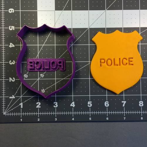Police Badge 102 Cookie Cutter and Stamp