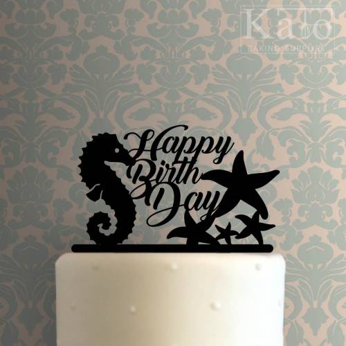 Sea Happy Birthday Cake Topper 100