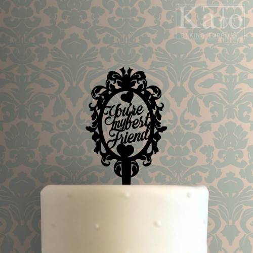 You're My Best Friend Damask Cake Topper 100