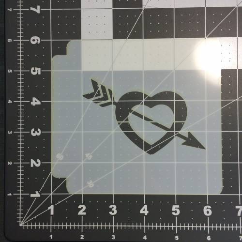 Arrow Heart Stencil 100