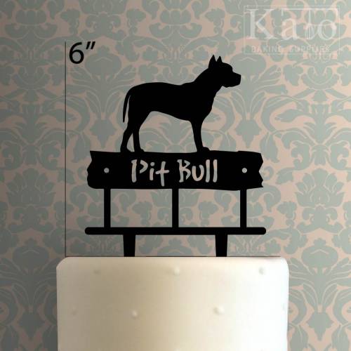 Pitbull Cake Topper 100
